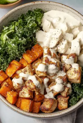 Roasted Chicken, Sweet Potato, and Kale Bowls