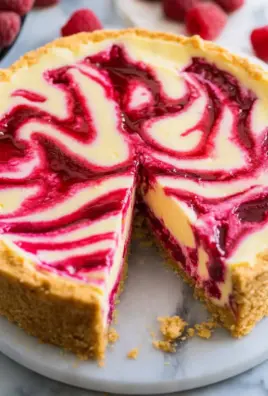 Raspberry Swirl Lemon Cheesecake